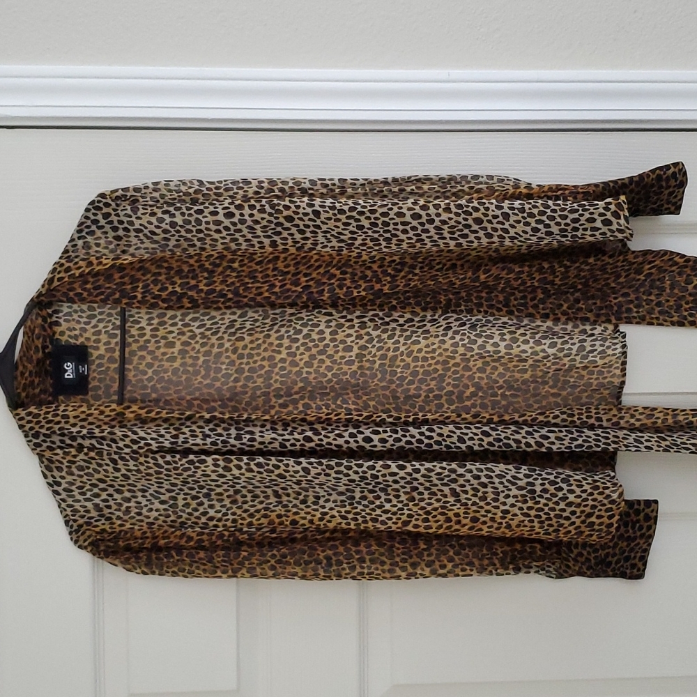Dolce Gabbana vintage silk leapord blouse